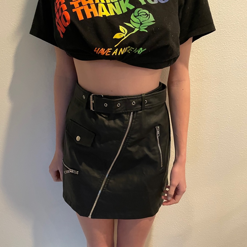 LF leather skirt